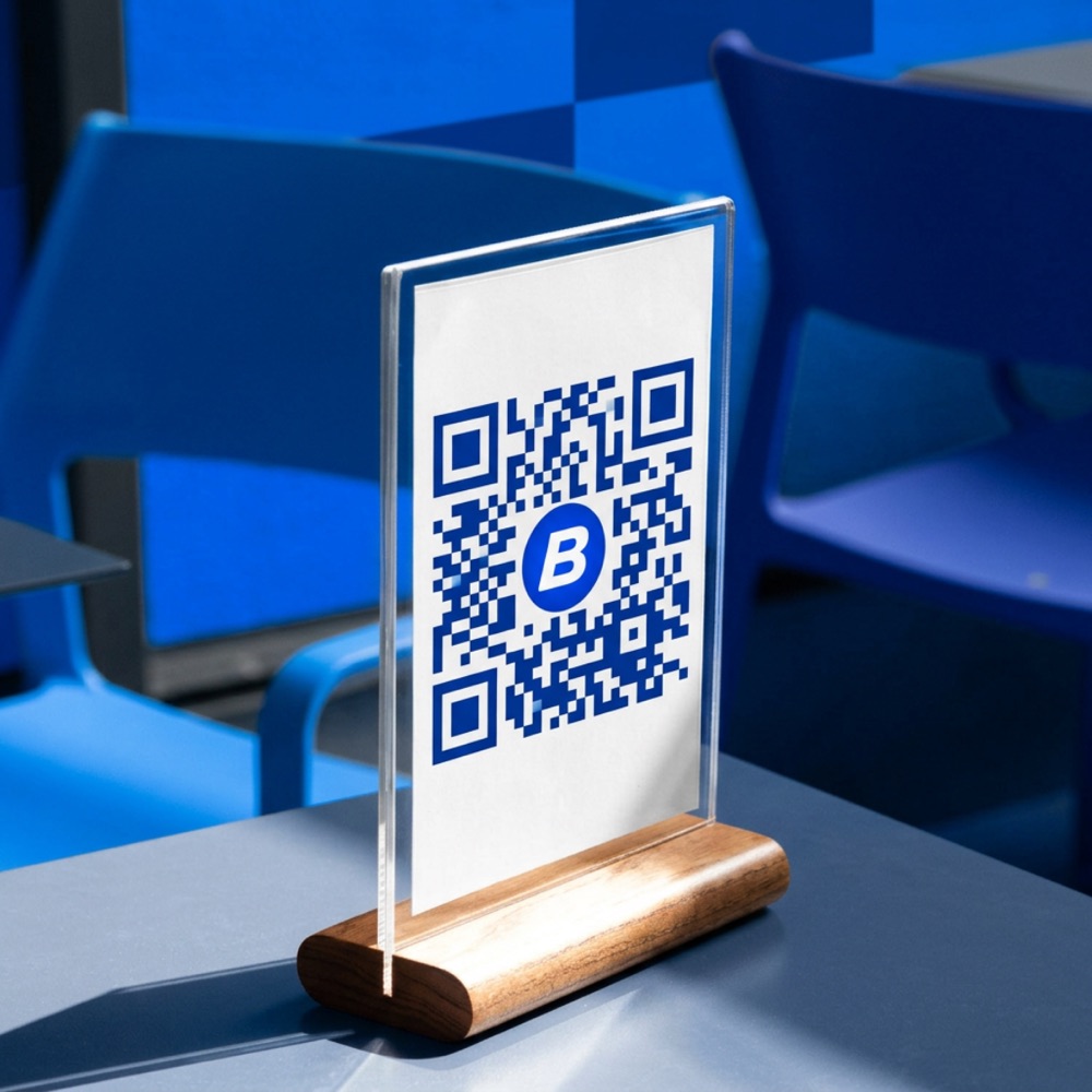 QR de Betamina sobre el mostrador de un comercio
